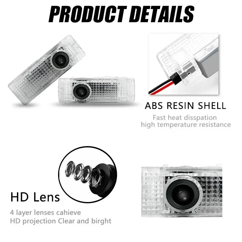 High-Definition Welcome Projection Light for Car Doors for  X1 X2 X3 X4 X5 1 2 3 4 5 6 Series F10 F30 F01 F25 F15 E87 E90 E91