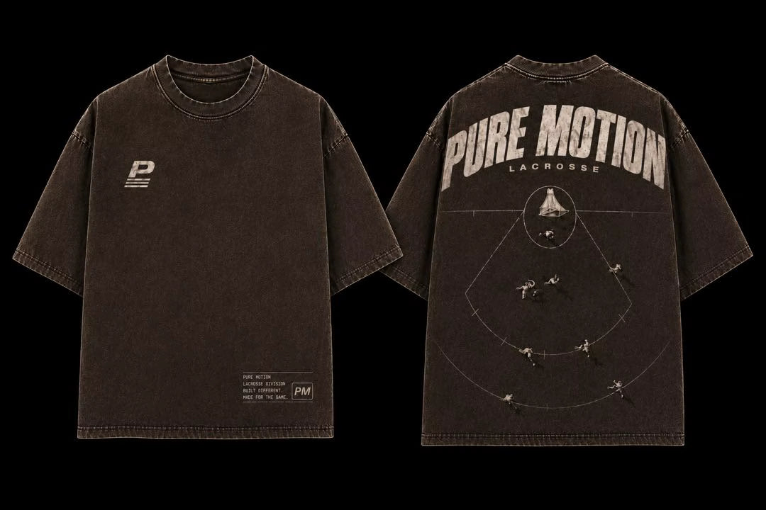 Pure Motion lacrosse washed brown short-sleeve t-shirt