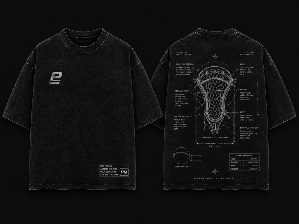Pure Motion lacrosse washed black short-sleeve t-shirt